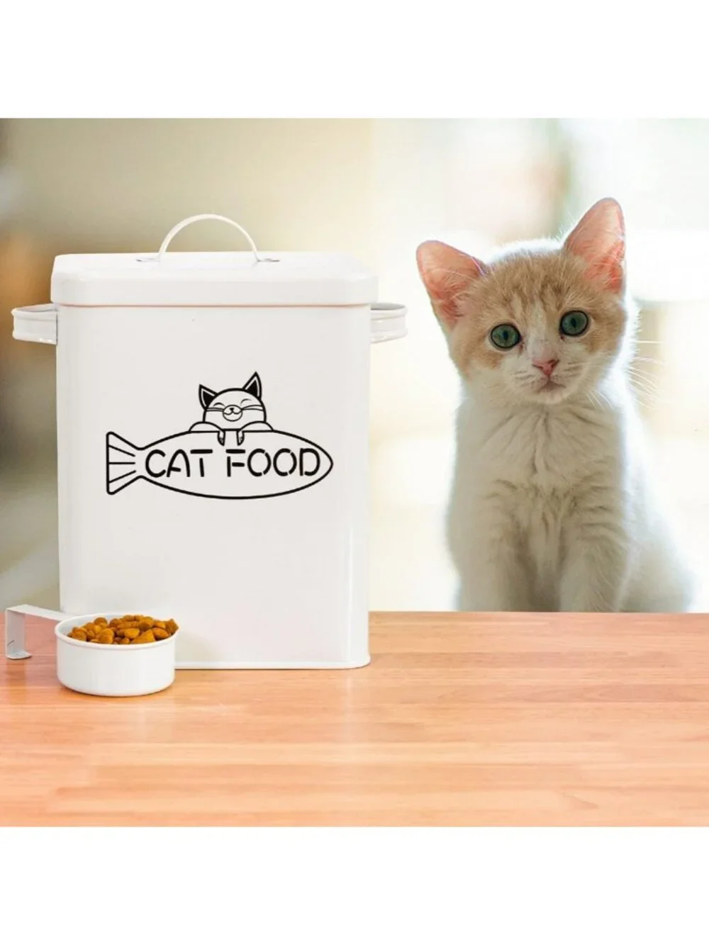 Airtight Pet Food Storage Container with Lid & Scoop | Farmhouse Style, Durable
